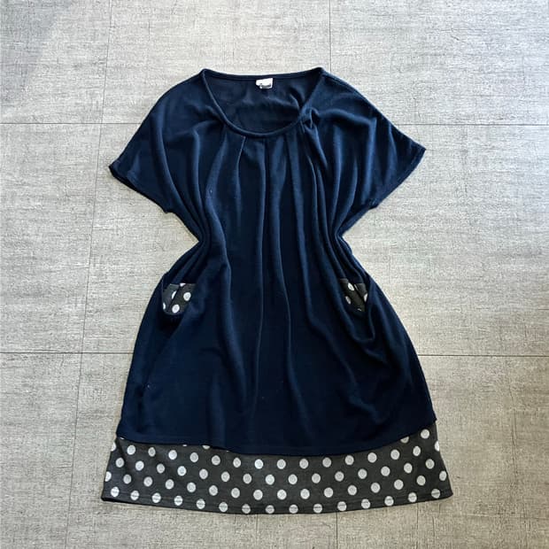 일본빈티지 Rccal 하구미모리걸 달천깔페어리 도트플라워 미디원피스