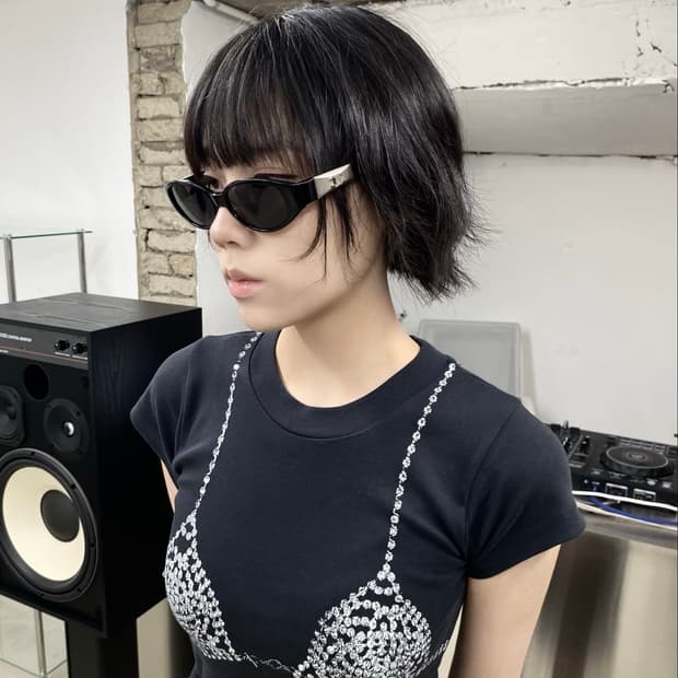 샤넬 CC 실버 플레이트 선글라스