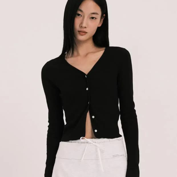 GRVB_V-neck Cardigan Grove 그로브 가디건