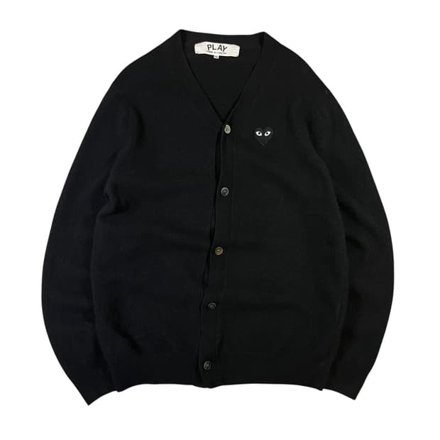 꼼데가르송 하트 와펜 울 니트 가디건