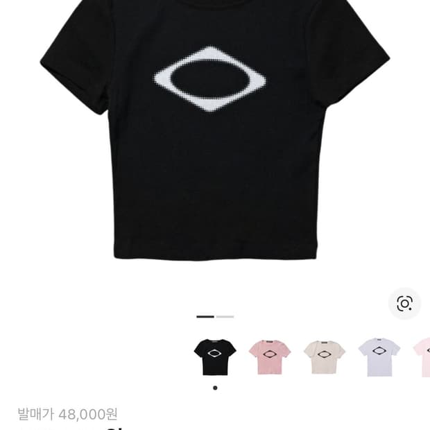 미스치프 롬버스 블러 티셔츠 미니 블랙 S