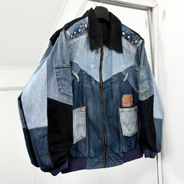 리바이스 리메이크 데님 봄버 자켓