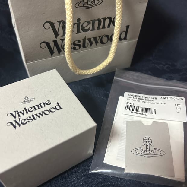 비비안웨스트우드 진주 목걸이 실버