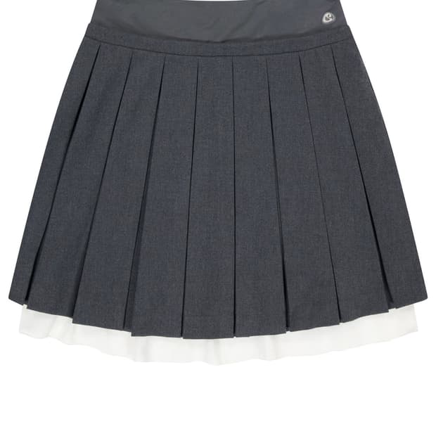 coyseio 코이세이오 더블웨이스트 플리츠 스커트 그레이 2사이즈