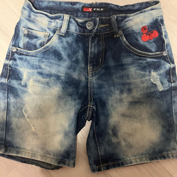 y2k 2000년대 감성 유니크 빈티지 워싱 반바지⭐️ 
