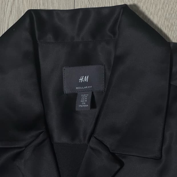 H&M 새틴 셔츠 블랙 M