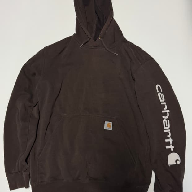 칼하트 사이드 스펠아웃 기모 코코아 후드티 L ~ XL