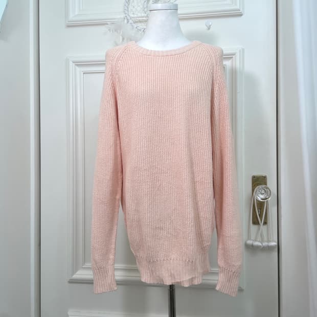 coral basic regaln cotton sweater