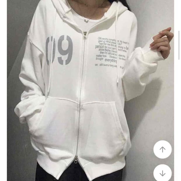 에이블리 편안한 넘버 레터링 집업