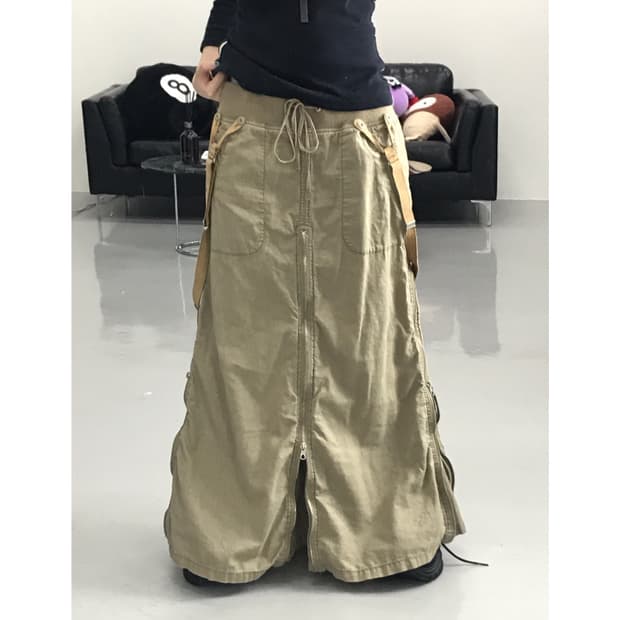 G.O.A Beige Detail Long Skirts