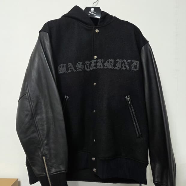 마스터마인드재팬 캐시미어 바시티 후드 L
