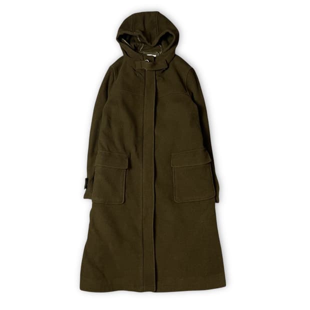 CARENNA 브라운 울 투포켓 롱 코트