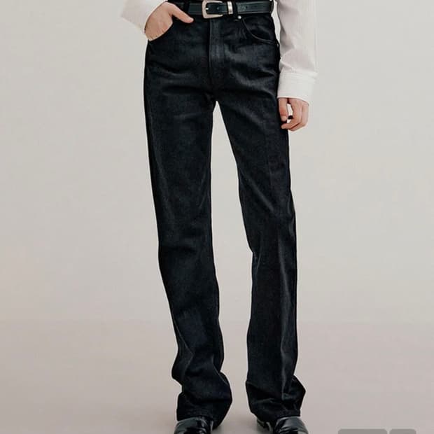 엘무드 레이 플레어 데님 퓨어블랙 44