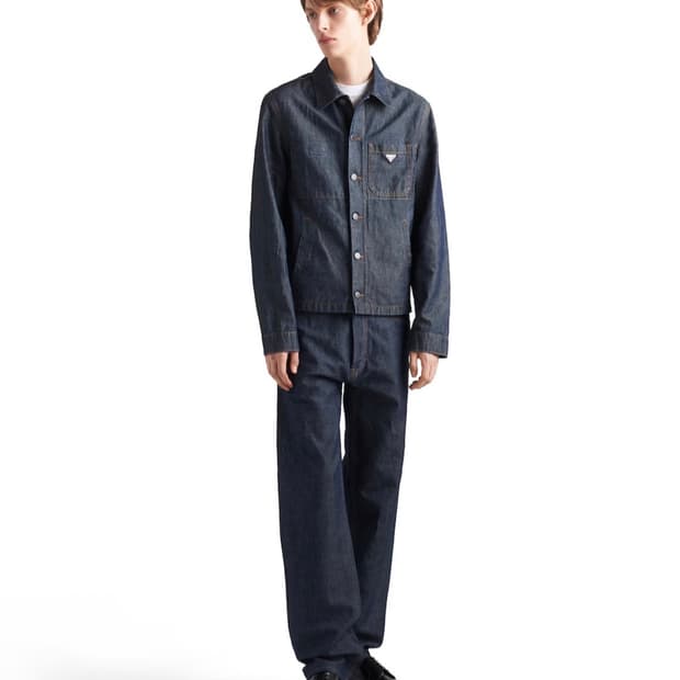 프라다 샴브레이 자켓 (XL)