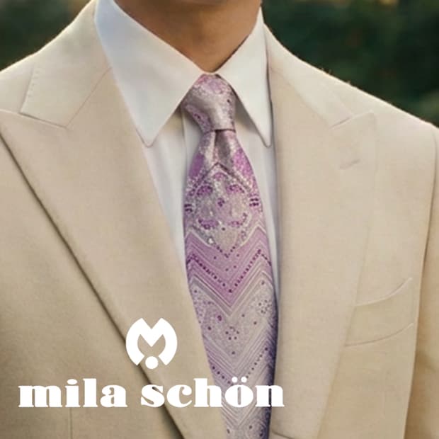 밀라숀 실크 핑크 패턴 넥타이 9cm A+등급 E808
