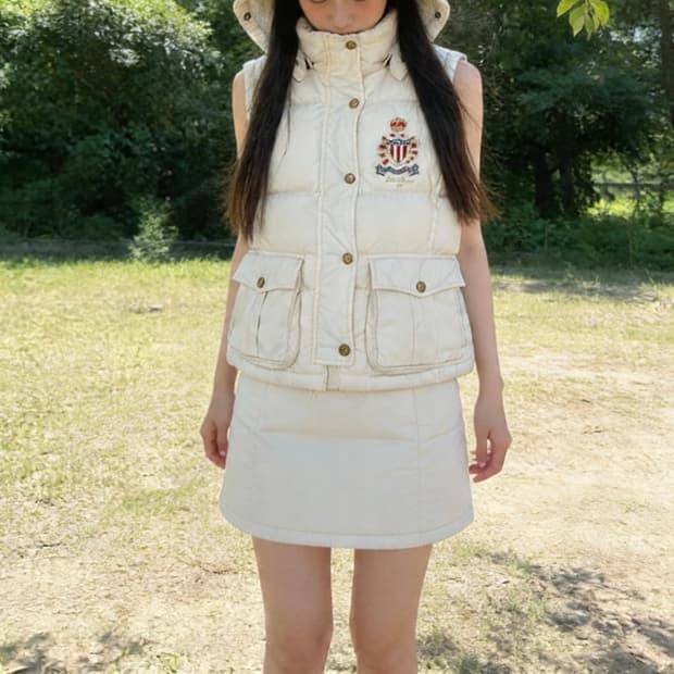 폴로 진스 컴퍼니 후드 조끼패딩