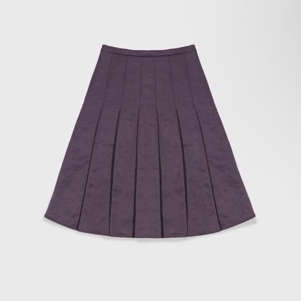 버뮬라 미디 플리츠 스커트