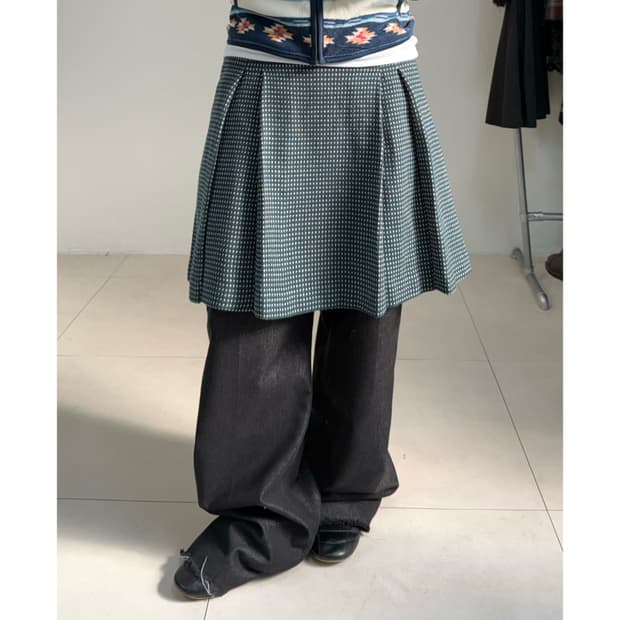 빈티지 도트 스커트