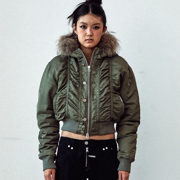 더 바이닐 하우스 퍼 후드 MA-1 자켓