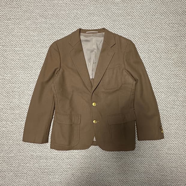 J. PRESS gold button blazer jacket beige