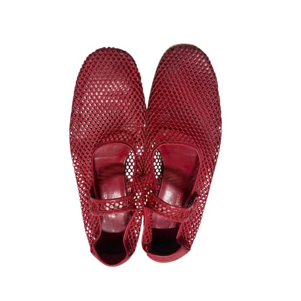 tricot comme des garcons  RED MESH SHOES