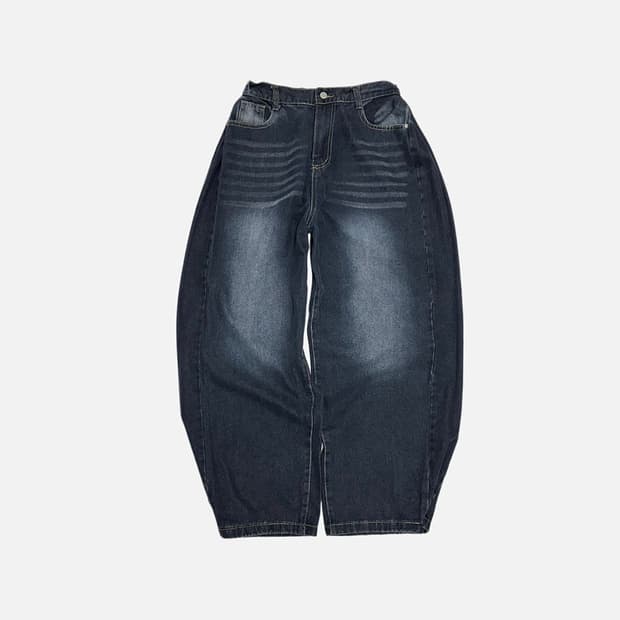 빈티지 워싱 벌룬 데님 팬츠 청바지