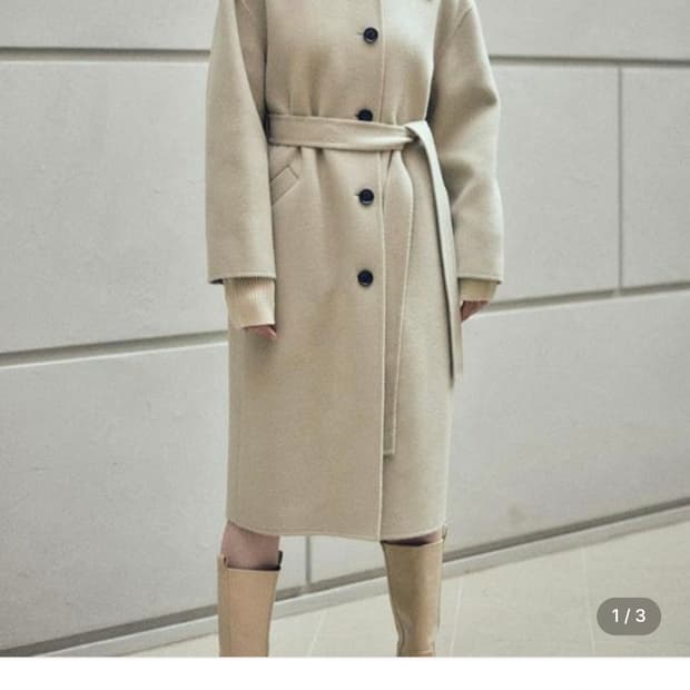 루에브르 여자 코쿤 울 롱코트 오버핏