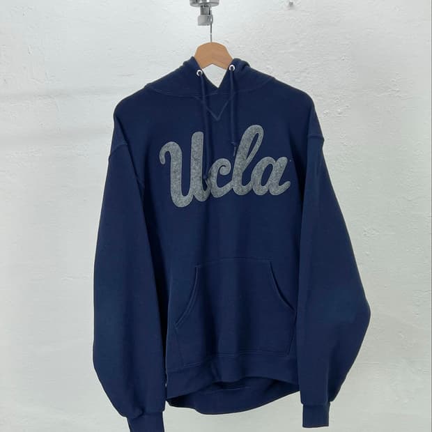 러셀 애슬레틱 네이비 ucla 로고 후디