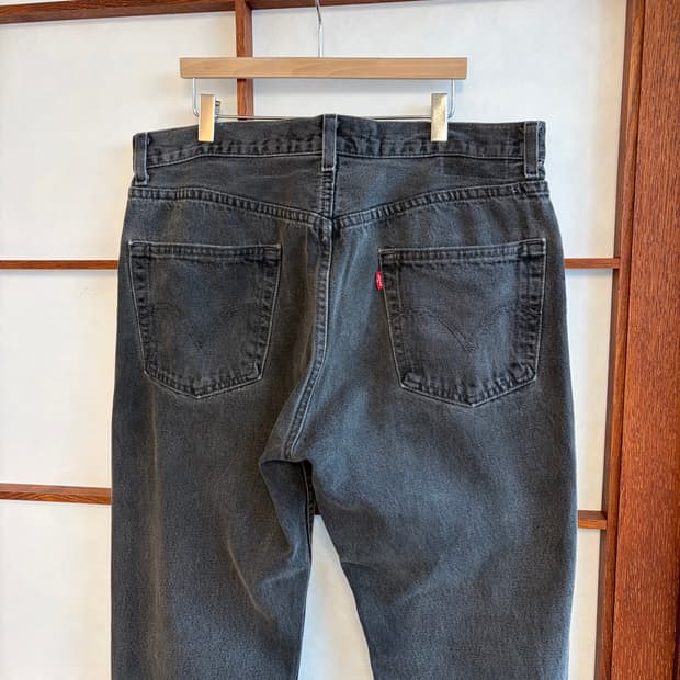 빈티지 리바이스 505 블랙 데님 팬츠