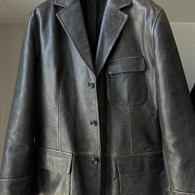 폴로 랄프로렌 레더 자켓 카코트