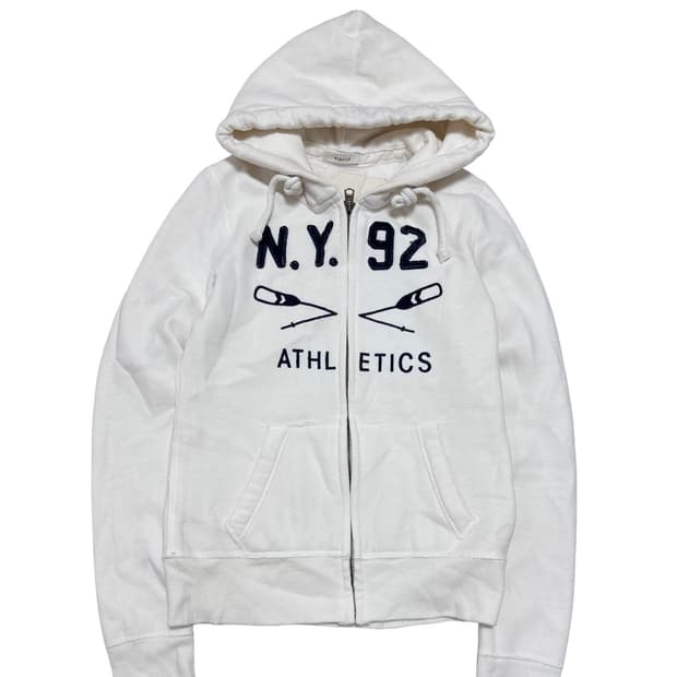 아베크롬비 흰색 후드집업