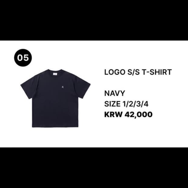 혁오 aaa굿즈 네이비 반팔 2