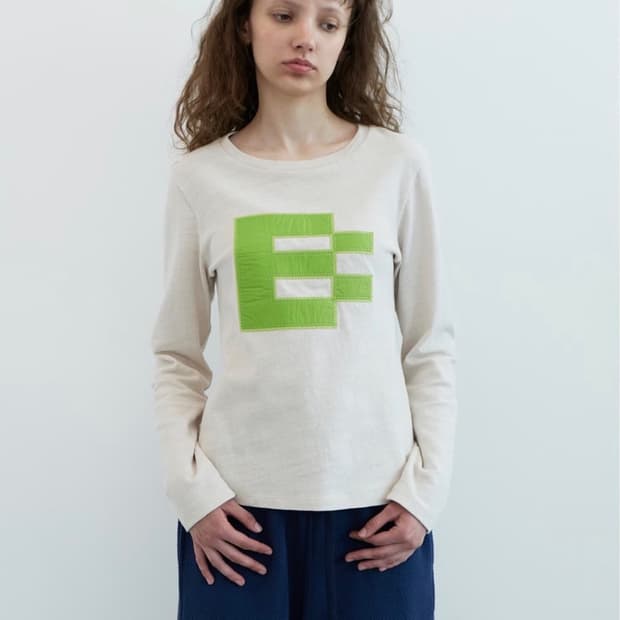 엔조블루스 더블 패치 롱슬리브 베이지