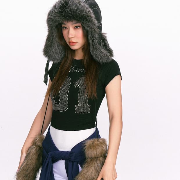 Pancy studio 트루퍼햇 군밤모자 블랙퍼 귀도리 방한모자 오네갸루