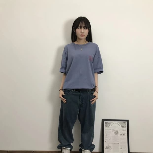 Ben Davis Back Print Gorilla Tee Blue