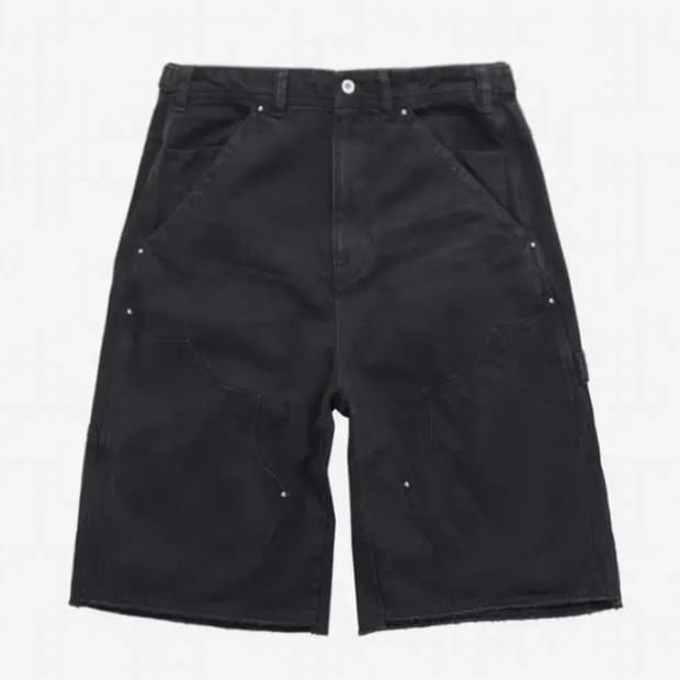 [4] 폴리테루 1011 더블니 1/2팬츠 블랙