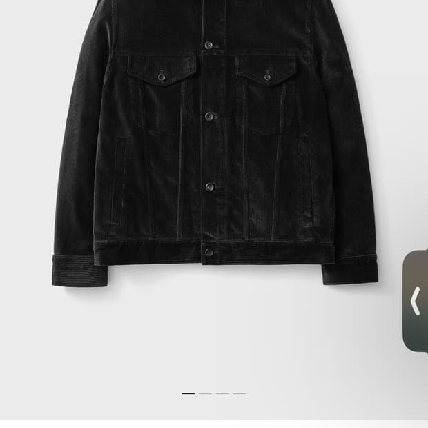 포터리 코듀로이 트러커 블랙