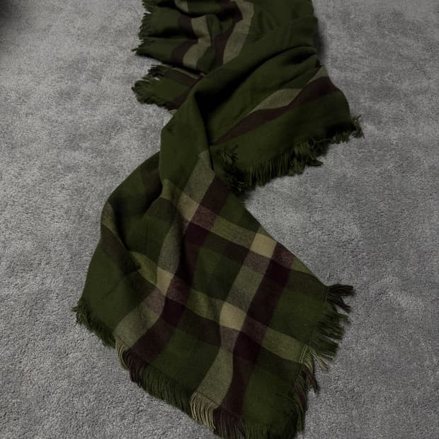 Vintage grunge military flannel muffler