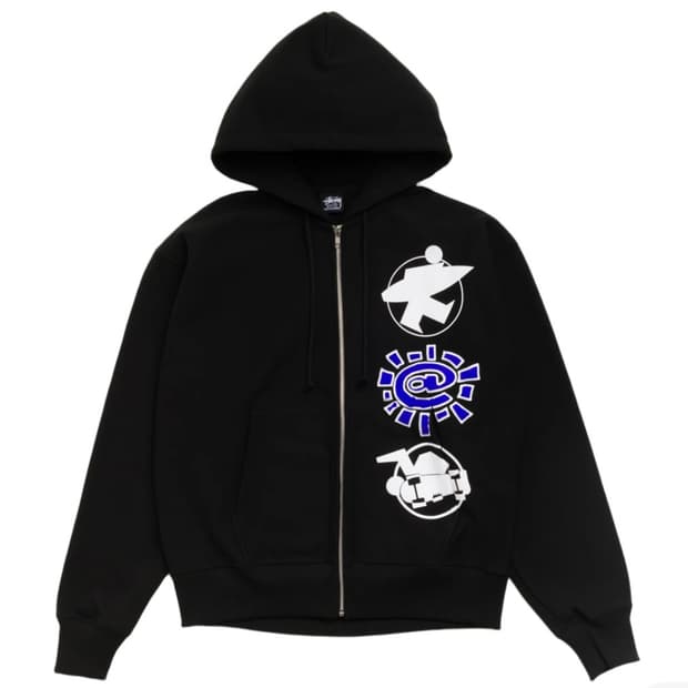 스투시 올웨이즈 두 왓 유 슈드 두 스택 집 후드 블랙 XXL 2XL