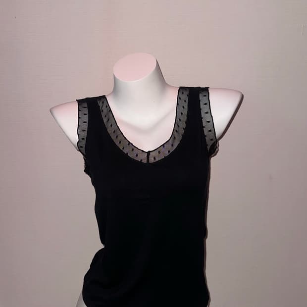 빈티지 도트 슬리브리스