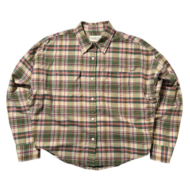 데님 앤 서플라이 랄프로렌 크롭 체크 셔츠