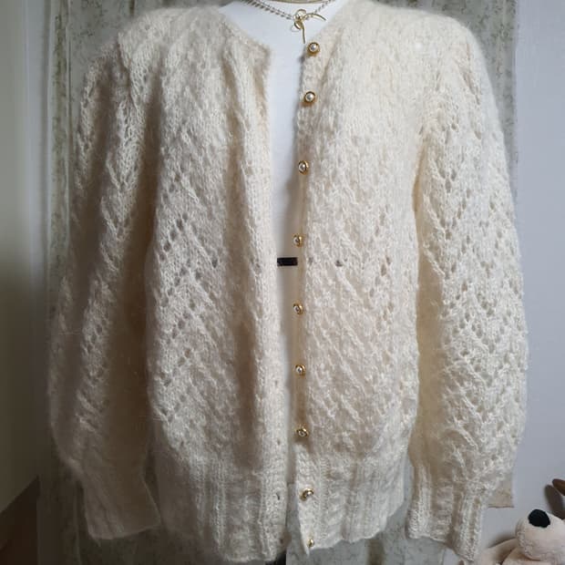 [빈티지] 아이보리 니트 가디건