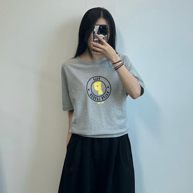 폴로 랄프로렌 빅로고 그레이 반팔 티셔츠