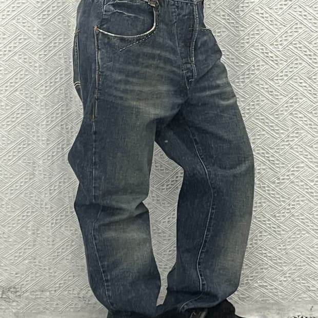 리바이스 쿠퍼 웨스턴 포켓 스티치 워싱 데님팬츠 34인치 C06540