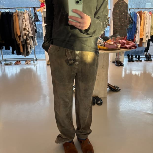 Vintage Landhaus Suede Leather Pants