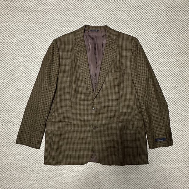 BROOKS BROTHERS wool check blazer