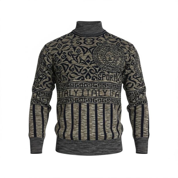 베르사체 V2 하프 폴라 니트 m