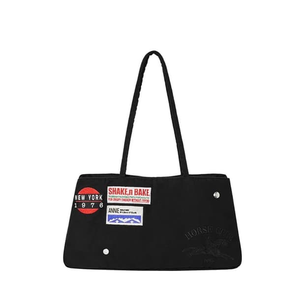 기준 패치 쇼퍼백 kijun shopper bag