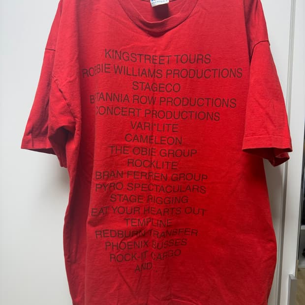 90s 빈티지 핑크플로이드 스태프 티셔츠 XL