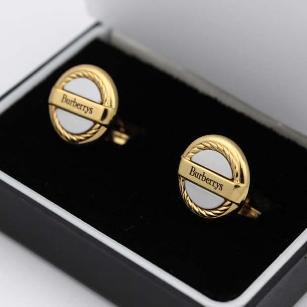 버버리 B+등급 남자 명품 커프스 빈티지